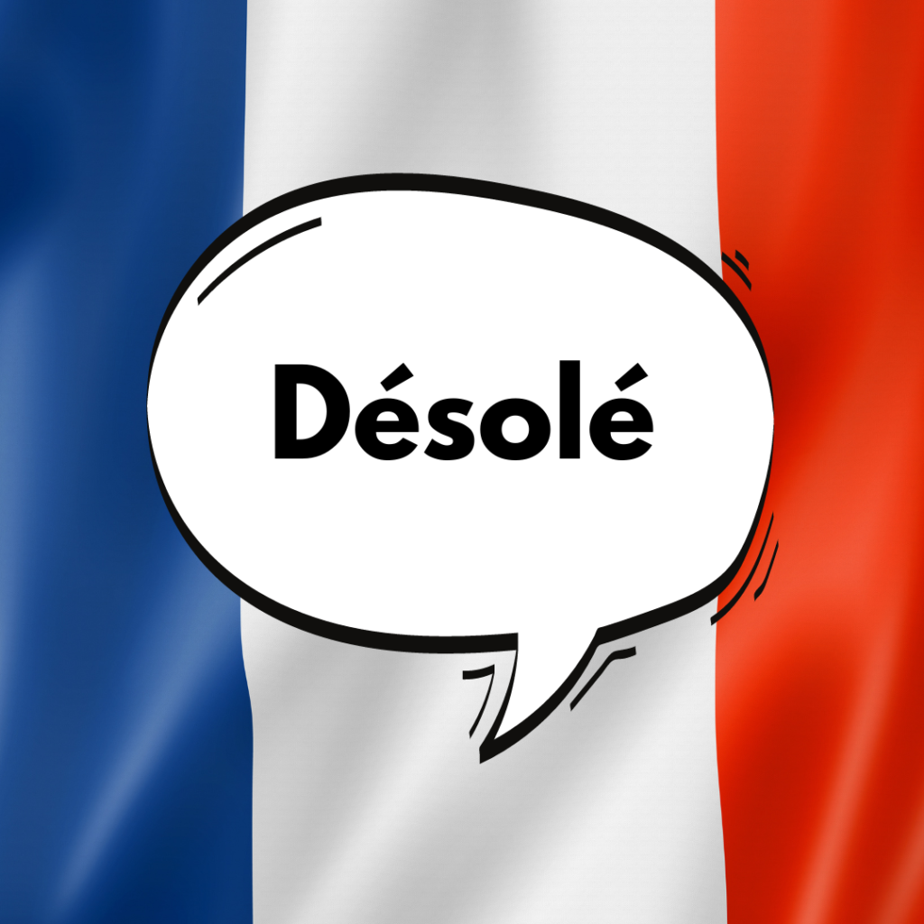 What Does Je Suis Desole Mean In French